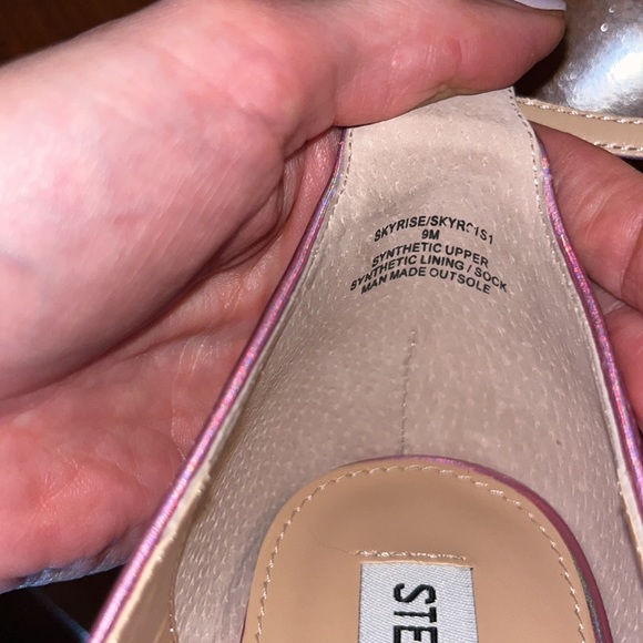 Steve Madden Skyrise platform mary janes in pink irridescent - Picture 12 of 16